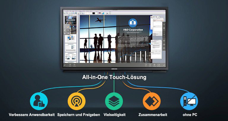 65 Inch Multi-Touch Display - Samsung DM65E-BC rent