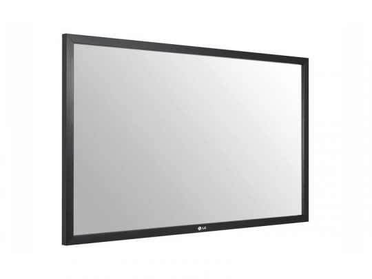 LG KT-SP0 Pixel Sensor with large flat screen, slim black frame, and LG logo on the bottom bezel, shown at an angle against a white background.