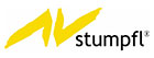 Logo of AV Stumpfl, as seen on the Logando about us page; features a stylized yellow AV design on the left and the word stumpfl in bold black letters on a white background.
