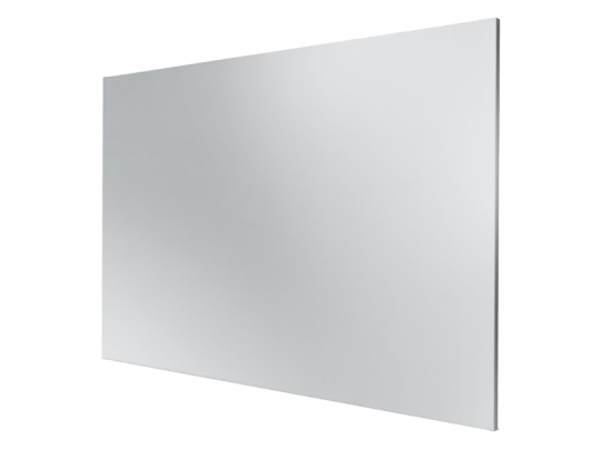 Rectangular Celexon Expert PureWhite Frame Screen with thin bezel, shown angled against a white background; features a sleek, minimalist design ideal for modern home cinemas or professional spaces.