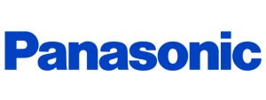 Panasonic logo in bold blue letters on a white background. The word “Panasonic” appears prominently, representing the well-known electronics brand’s official logo design.