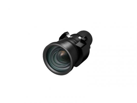 Import placeholder for 1000024111: Black camera lens with visible glass elements and textured adjustment rings, displayed at an angle on a plain white background.