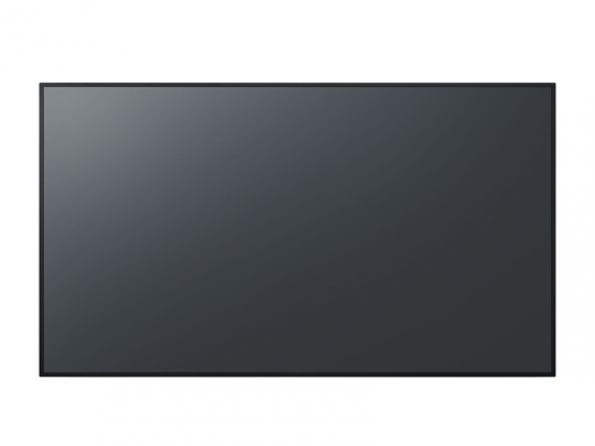 Flacher LED-Fernseher mit schwarzem Rahmen, ausgeschaltet, vor weißem Hintergrund - ideal zum Kaufen oder Mieten für Wohn- oder Büroräume.