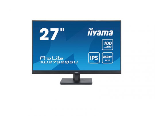 Das Bild zeigt einen Bildschirm. iiyama XU2792QSU-B6 - Produktbild. 